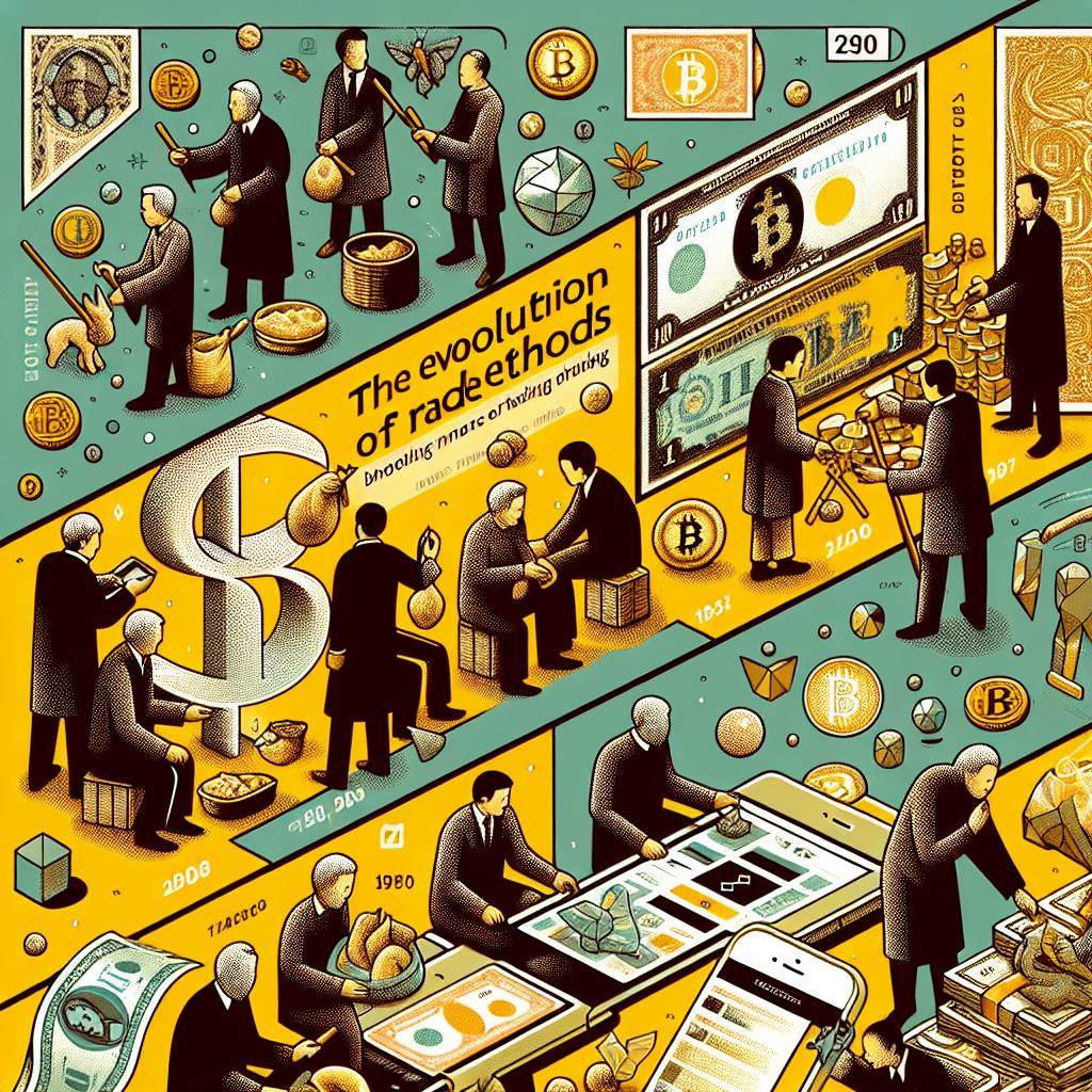 Descubre la fascinante evolución del dinero: del trueque a las monedas, el papel moneda, hasta las criptomonedas y pagos electrónicos del siglo XXI. ¡Una historia en constante cambio!