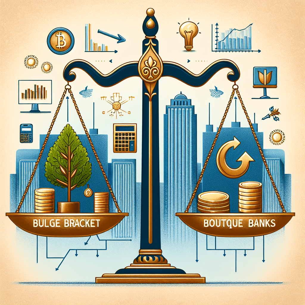 Comparación entre bancos de inversión de categoría mayor y boutiques: ¿Cuál elegir para tu carrera financiera? Descubre diferencias, oportunidades y consideraciones clave antes de decidir.