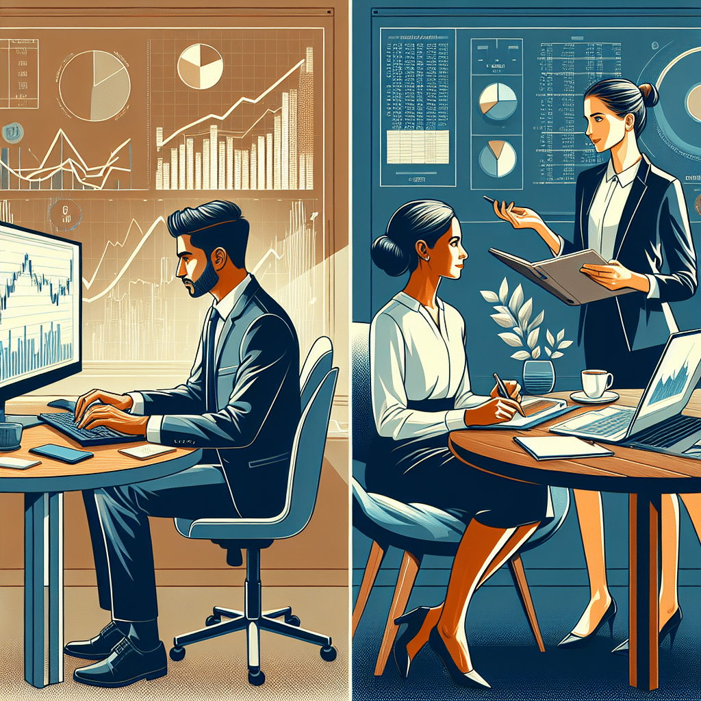 Diferencias y similitudes entre analistas y consultores financieros.