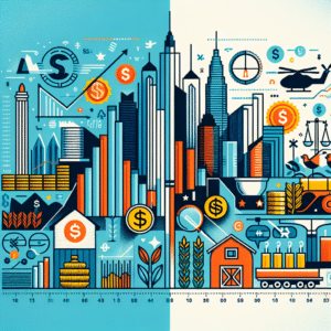 La economía mixta de EE. UU.: equilibrio entre libertad económica y intervención gubernamental para promover el bienestar social y eficiencia del mercado.