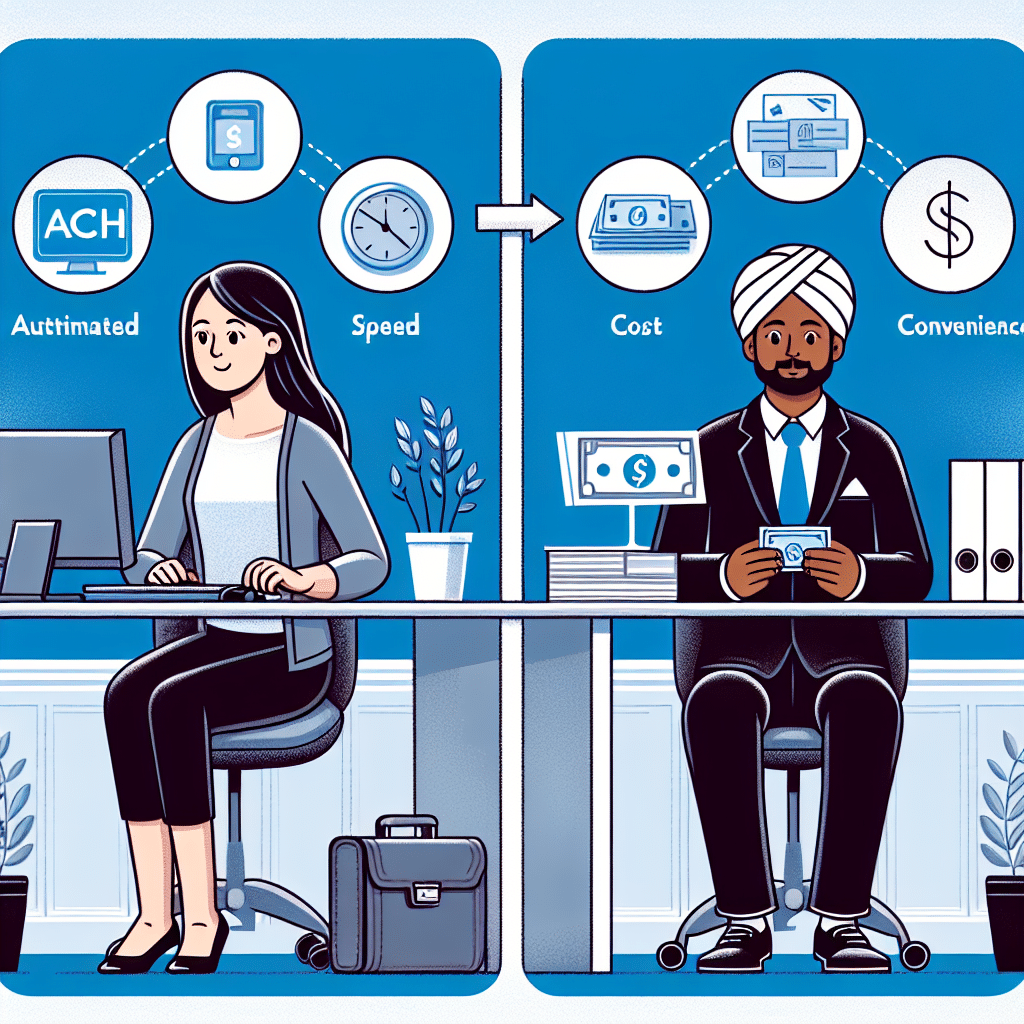 Transferencias ACH: gratuitas, pero pueden tardar varios días. Transferencias por cable: más rápidas, con costos. Elige según necesidades y urgencia de transferencia.